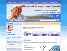 Tablet Screenshot of discountdrugsfromcanada.com